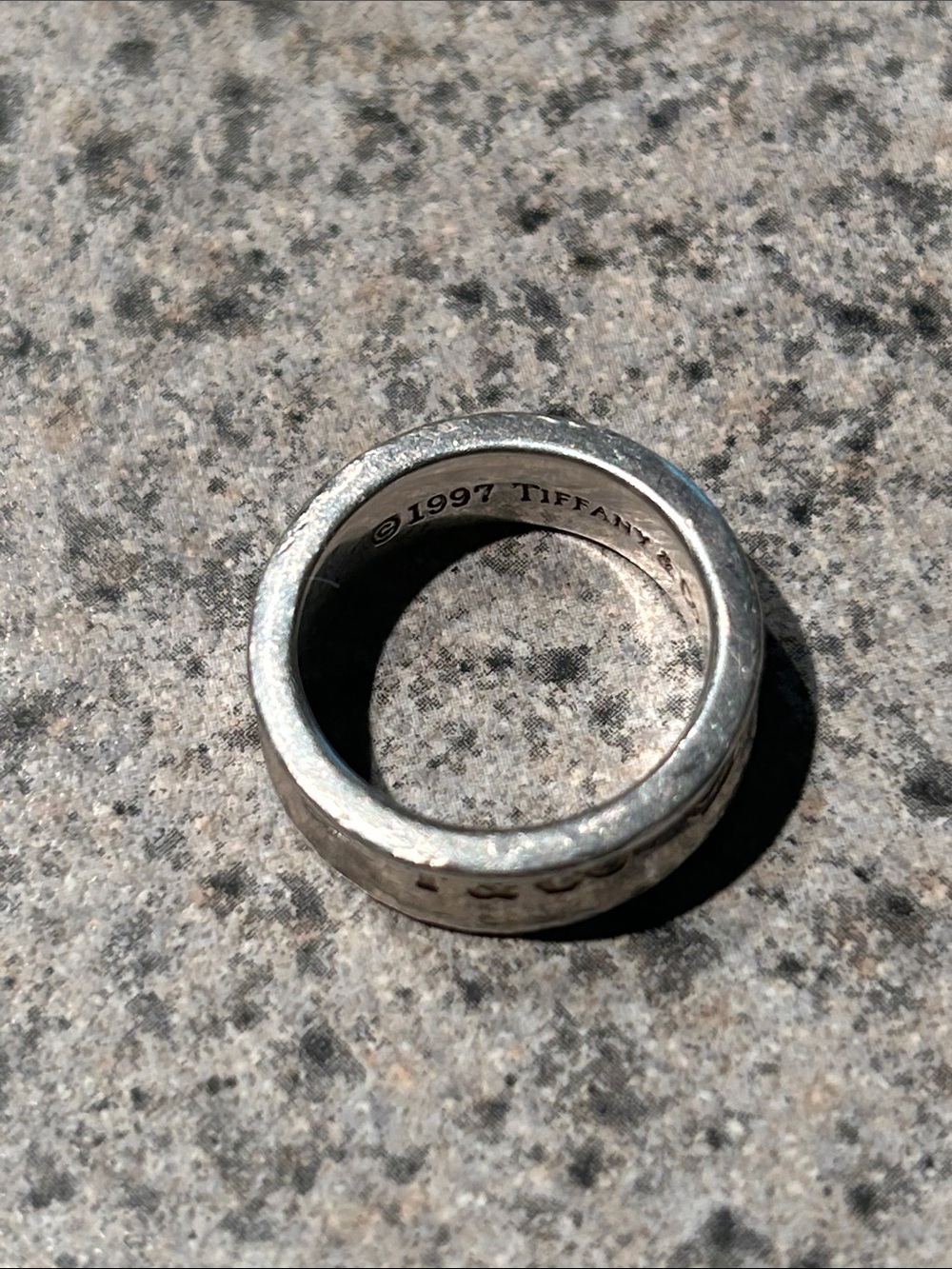 Tiffany & Co. Silver Wide Double Band Ring - Picture 4 of 6